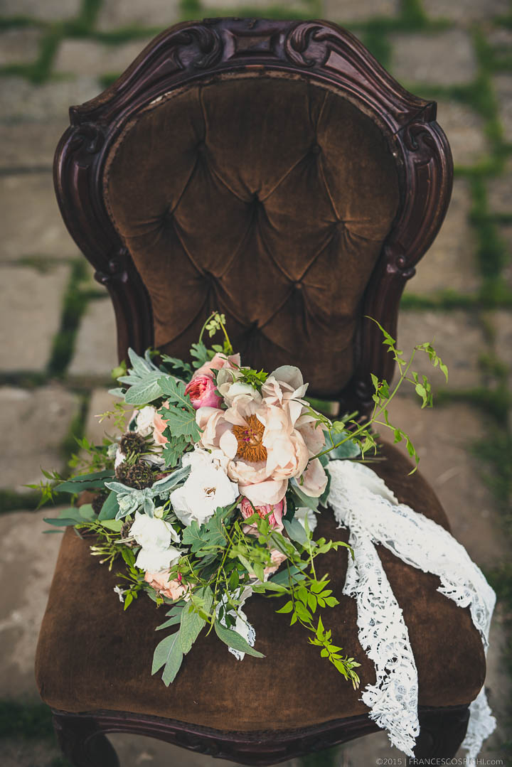 Boho Chic bouquet with spring rustic flowers