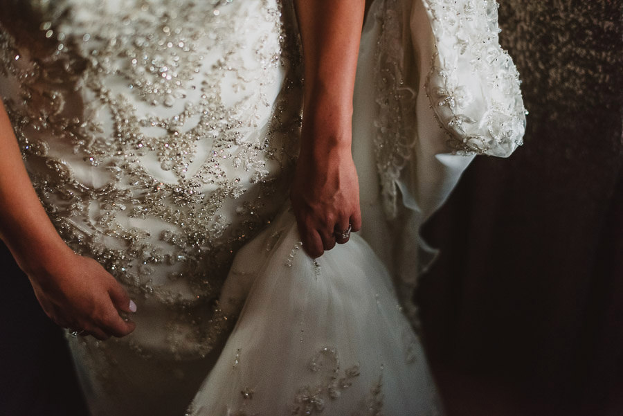 Bohemian Wedding Dress - Chabby Chic Details