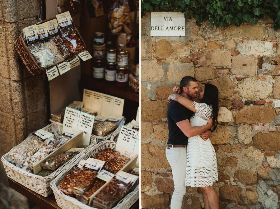 Wedding proposal inspiration creative portrait in Italy