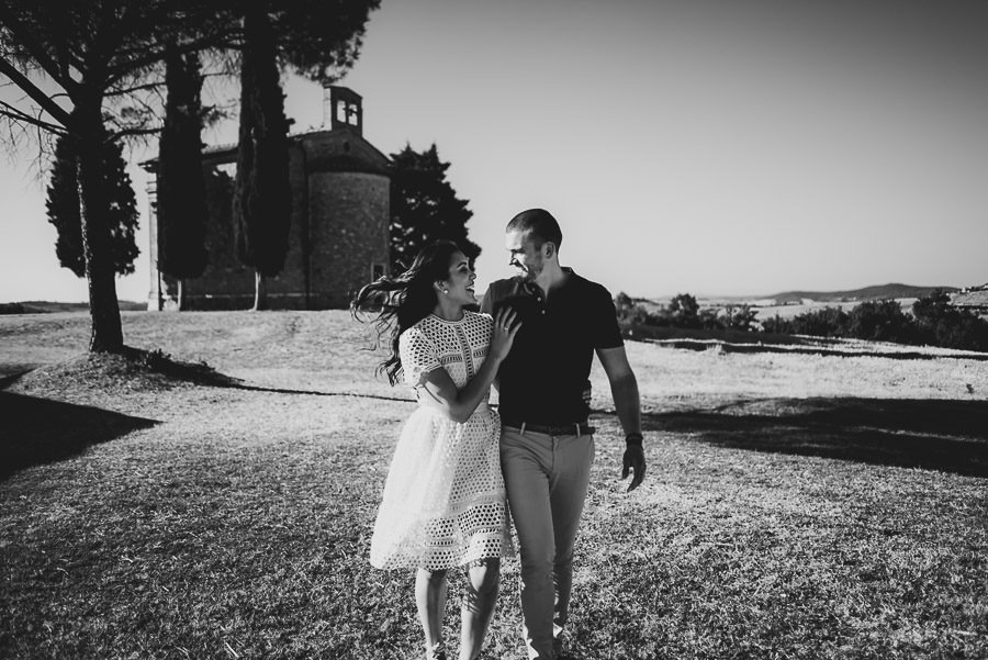 Wedding proposal inspiration proposing in Italy walking and hug