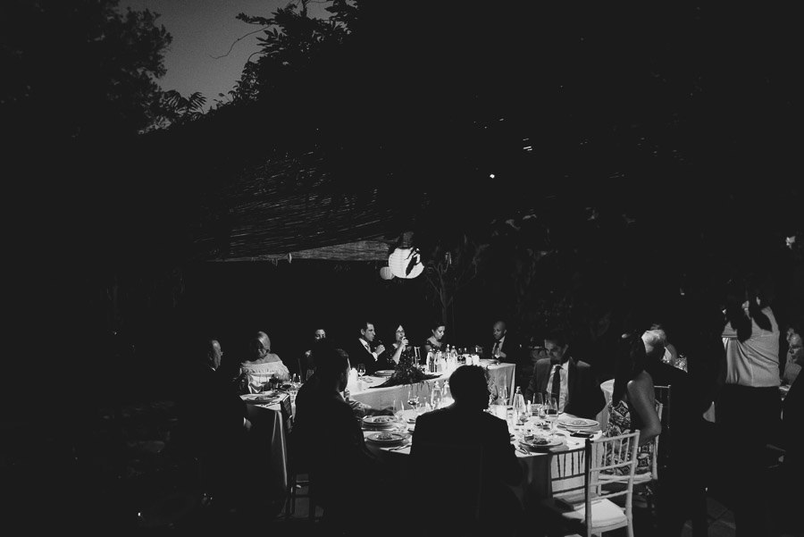 tuscany intimate wedding groom outdoor dinner