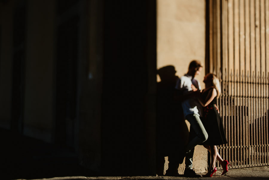 engagement photography in FLorence artistic modern couple portra