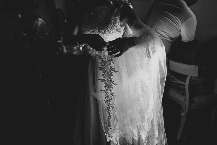Borgo Sotmennano Wedding Photographer bride wearing wedding dres