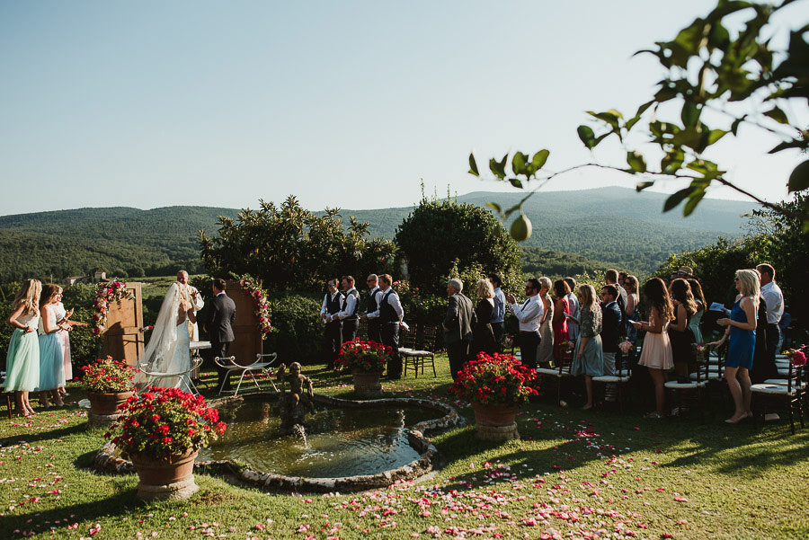 Borgo Sotmennano Wedding Photographer brides entering ceremony w