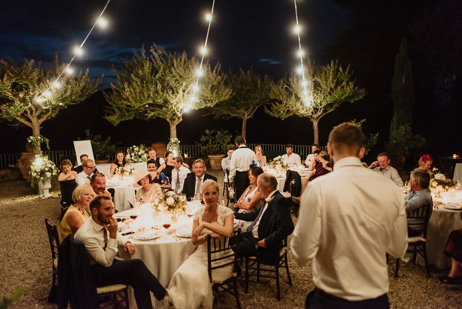 Villa Petrolo wedding in Tuscany outdoor dinner guest
