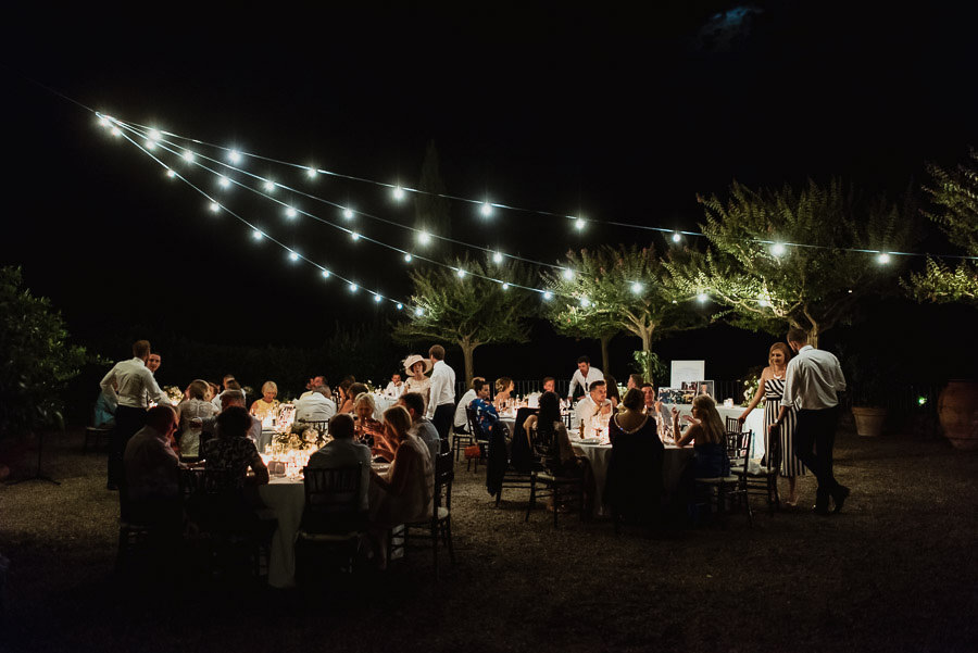 Villa Petrolo wedding in Tuscany outdoor dinner guest