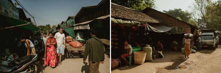 Myanmar post wedding market couple portrait burma bagan