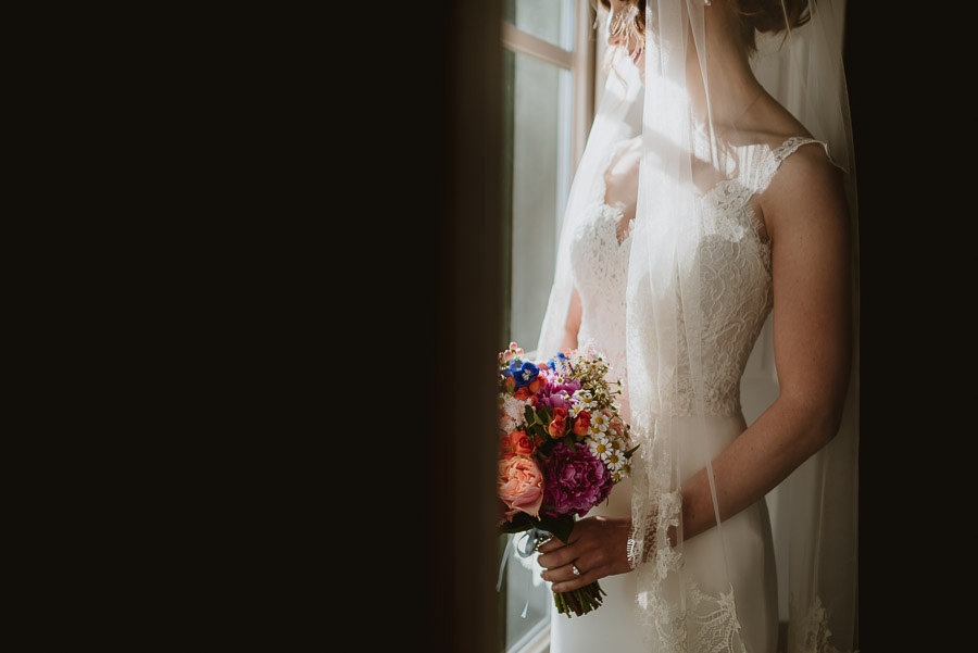 intimate wedding in Tuscan Villa bride walks down the aisle