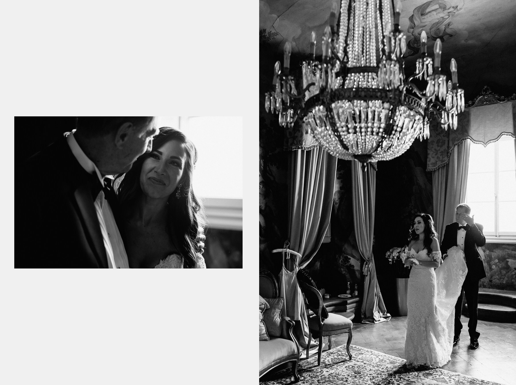 Timeless wedding in Florence piazza pitti palace bride father cr