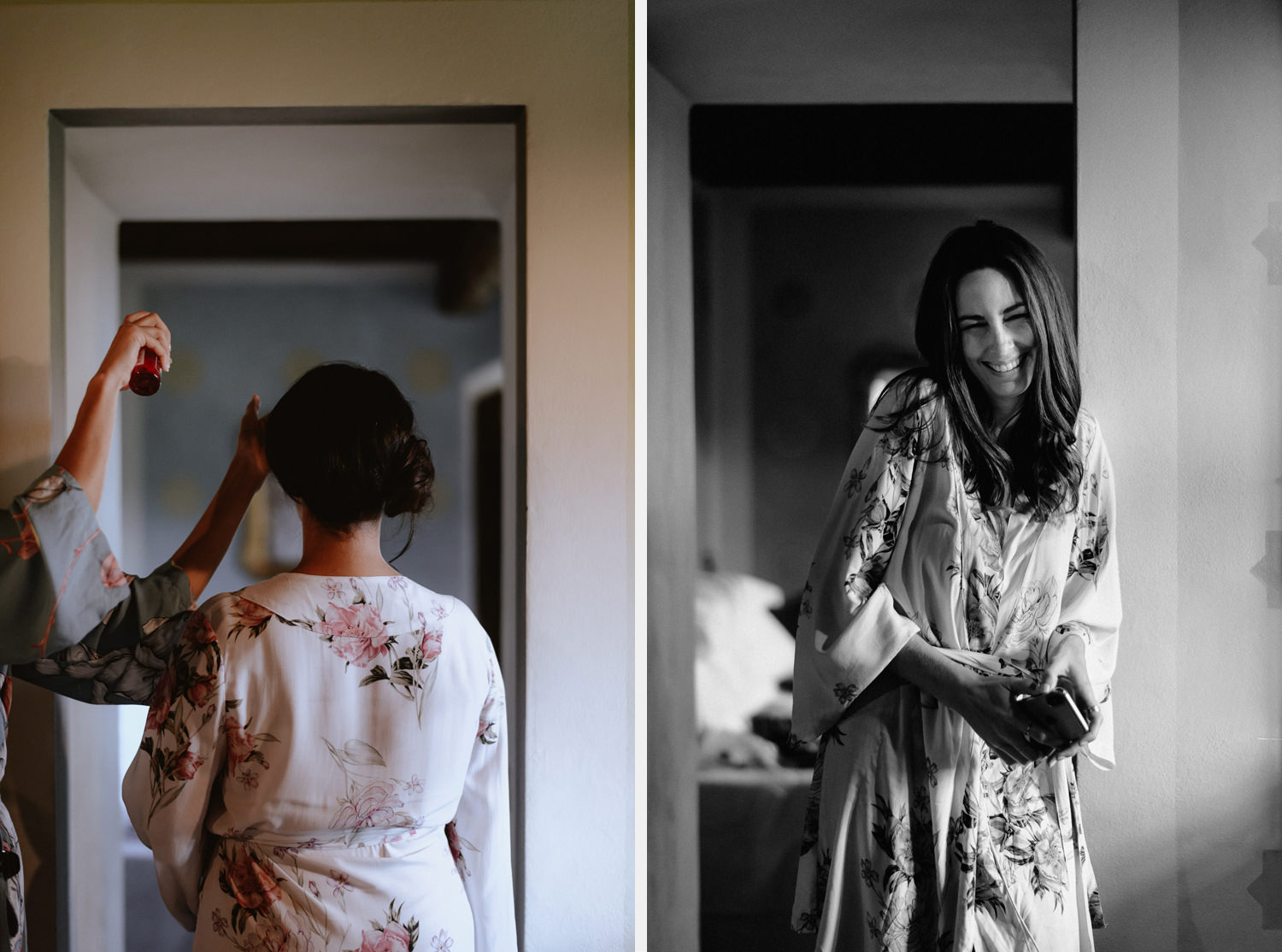 intimate wedding private villa tuscany photographer bride getting ready