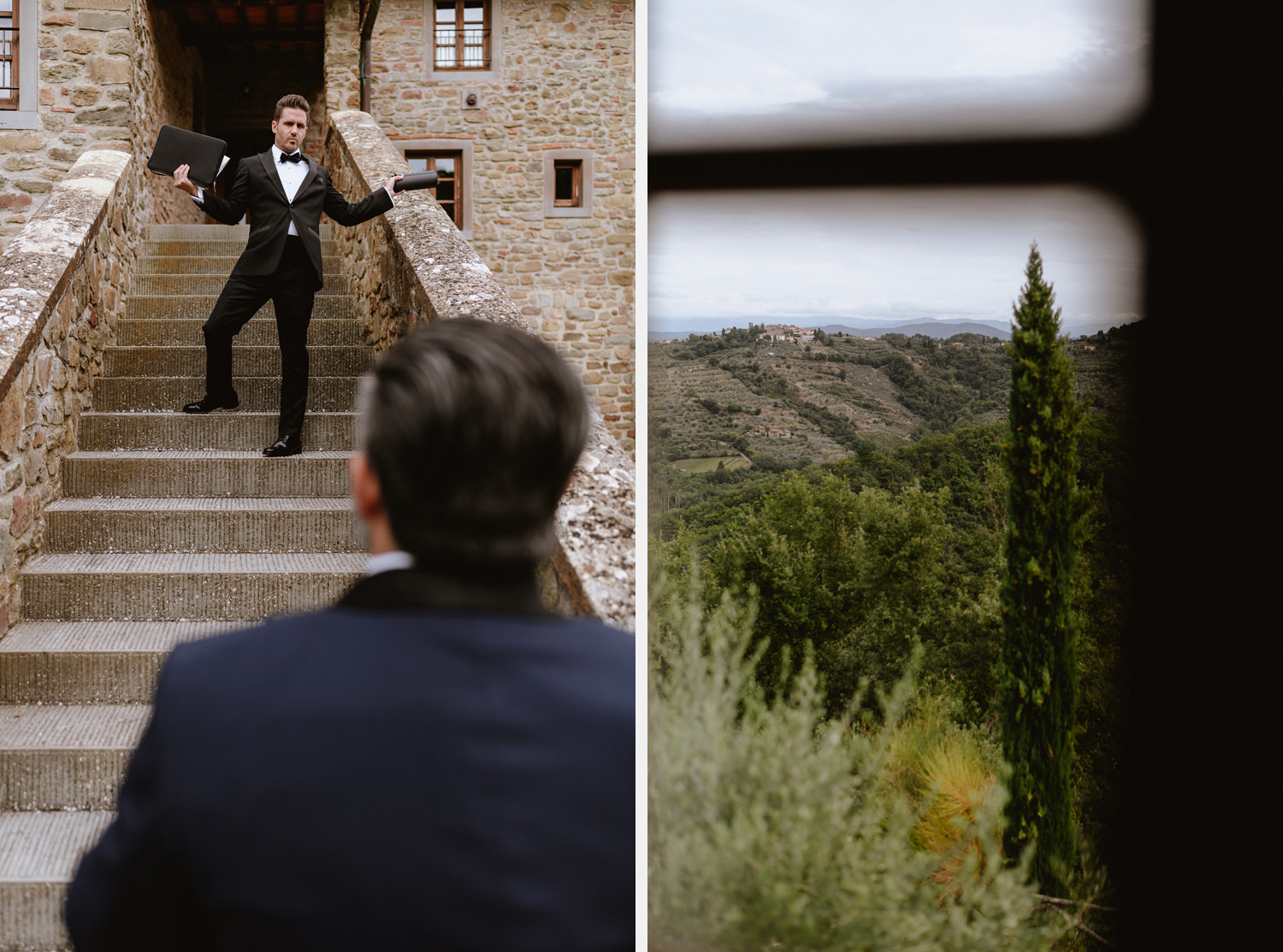 intimate wedding private villa tuscany photographer outdoor wedding ceremony