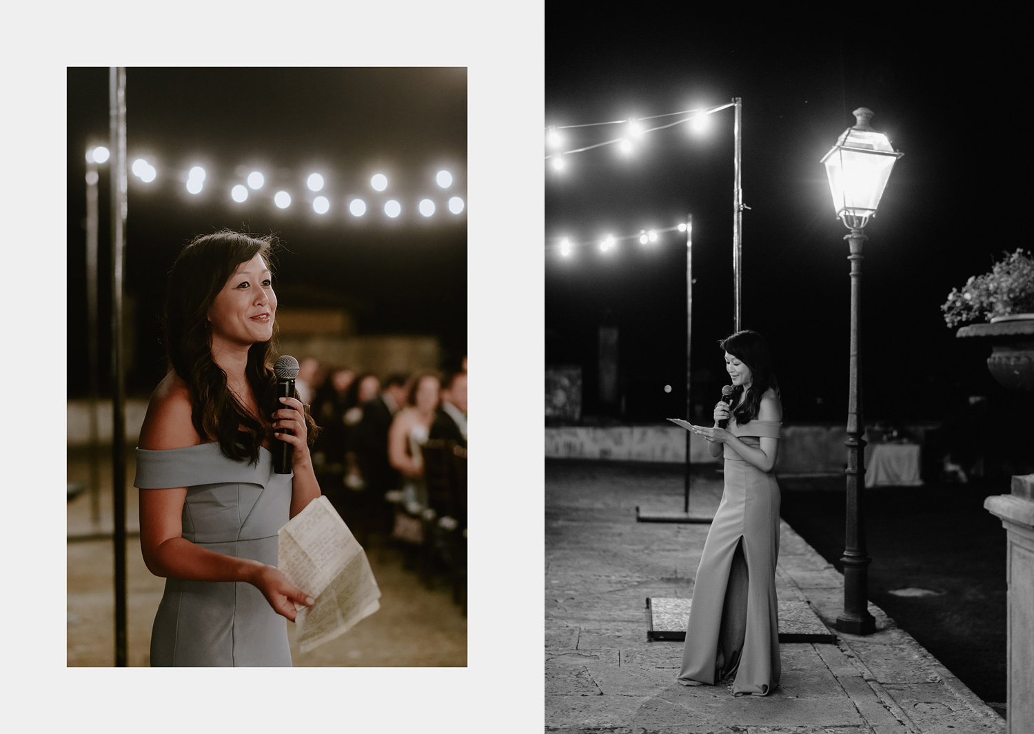 same sex wedding photographer florence villa maiano outdoor elegant dinner speeches cry tears