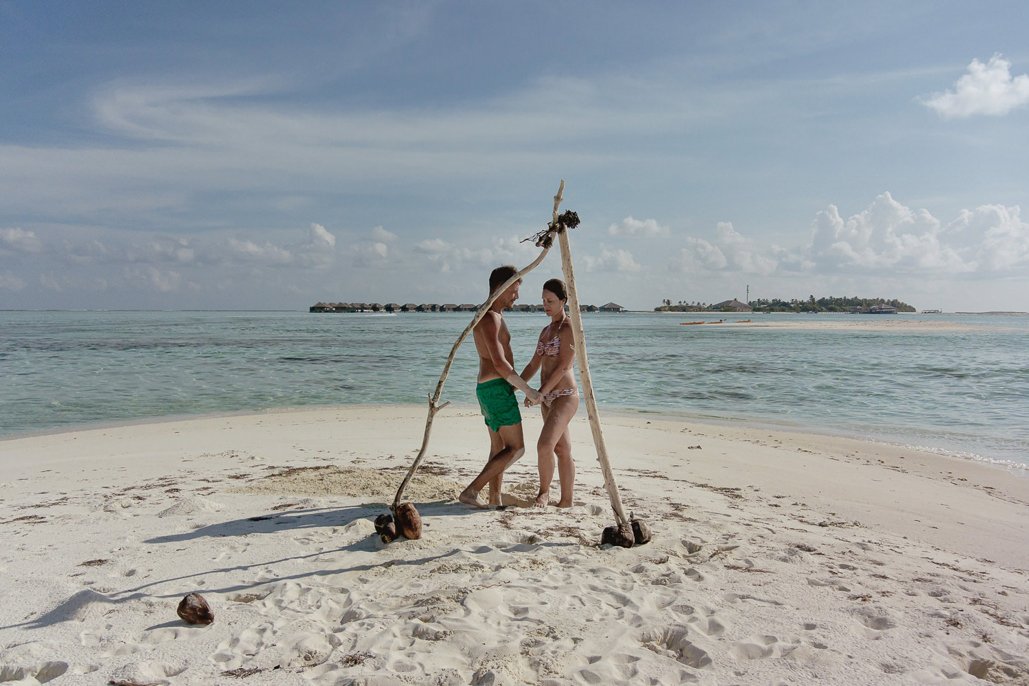 wedding photographer in maldives anniversary trip private sandbank affairs vow renewals day