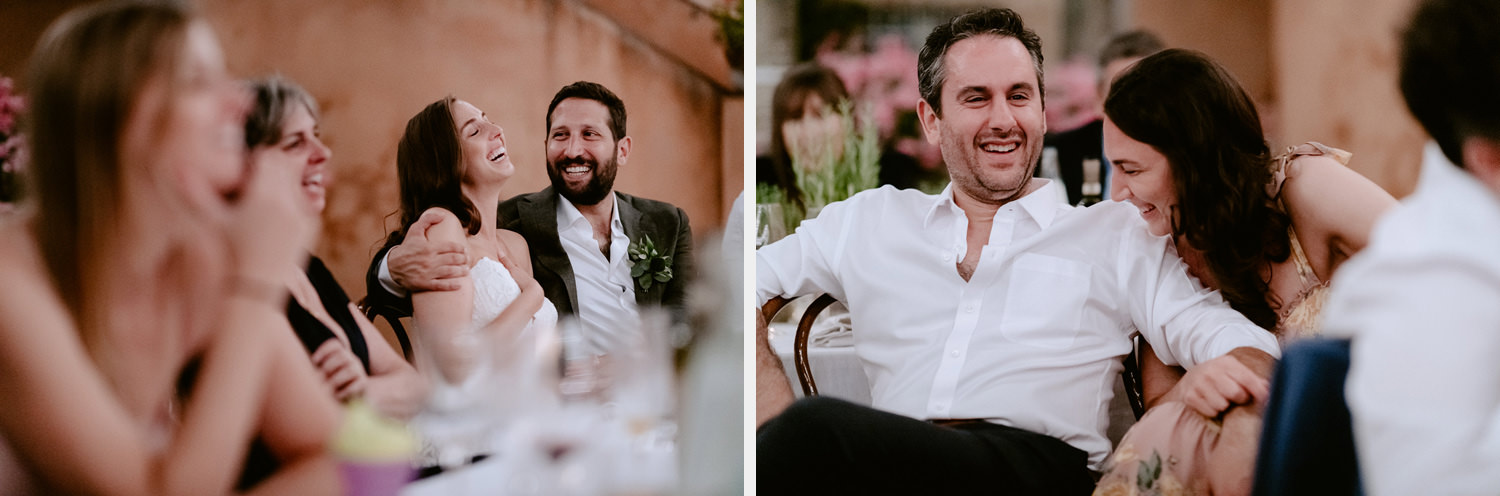 villa catignano wedding photogprapher outdoor al fresco dinner reception touching speeches