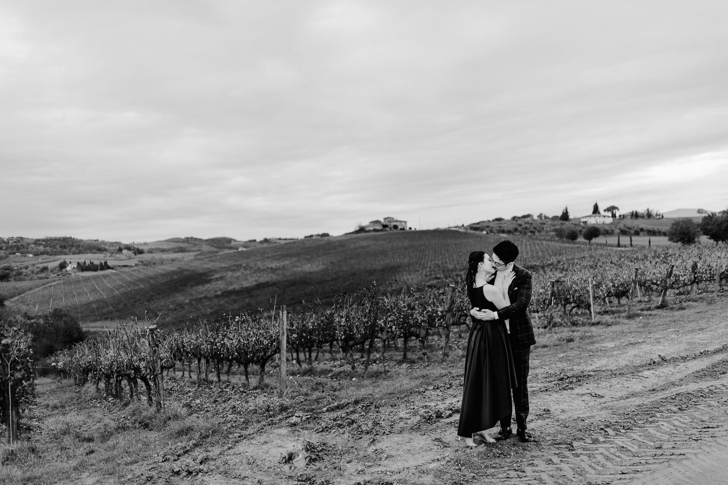 winter wedding proposal tuscany chianti