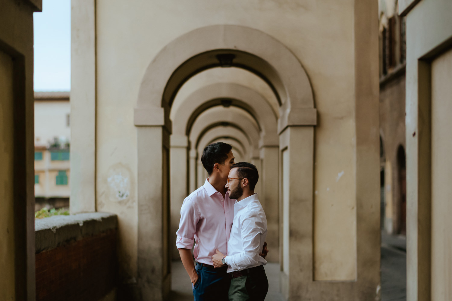 same sex lgbt engagement session in italy gay couple