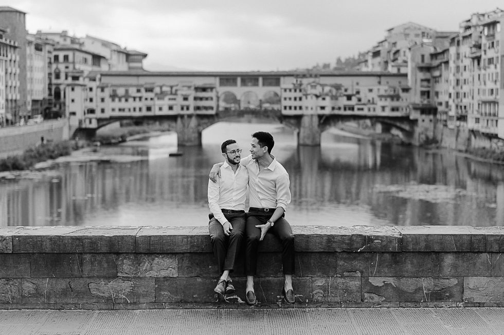 Same-Sex engagement photos in Florence, Italy