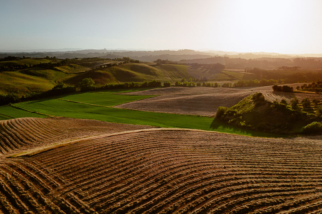 tuscan countryside drone photography
