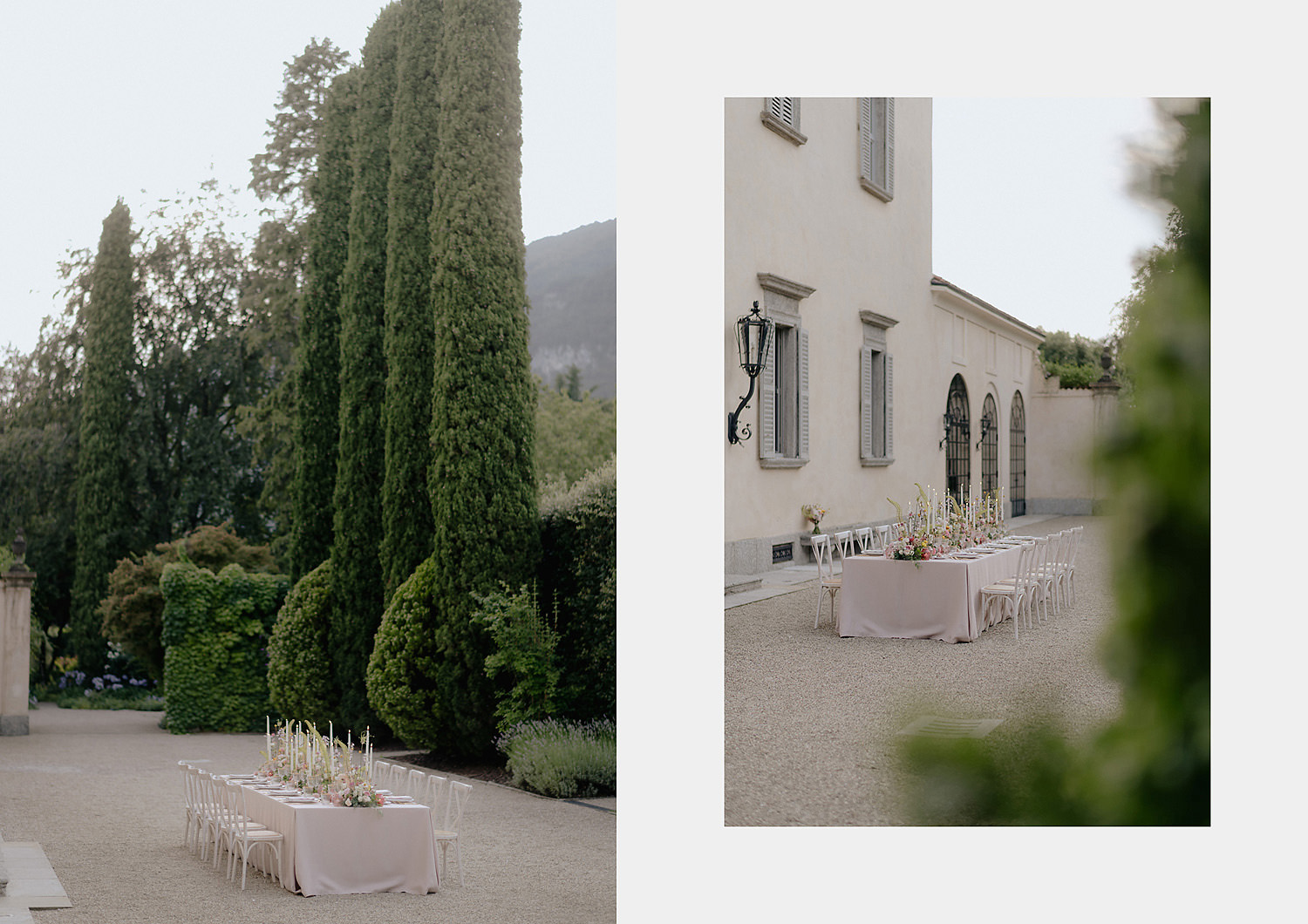 villa balbiano wedding photographer lake como table setup decor