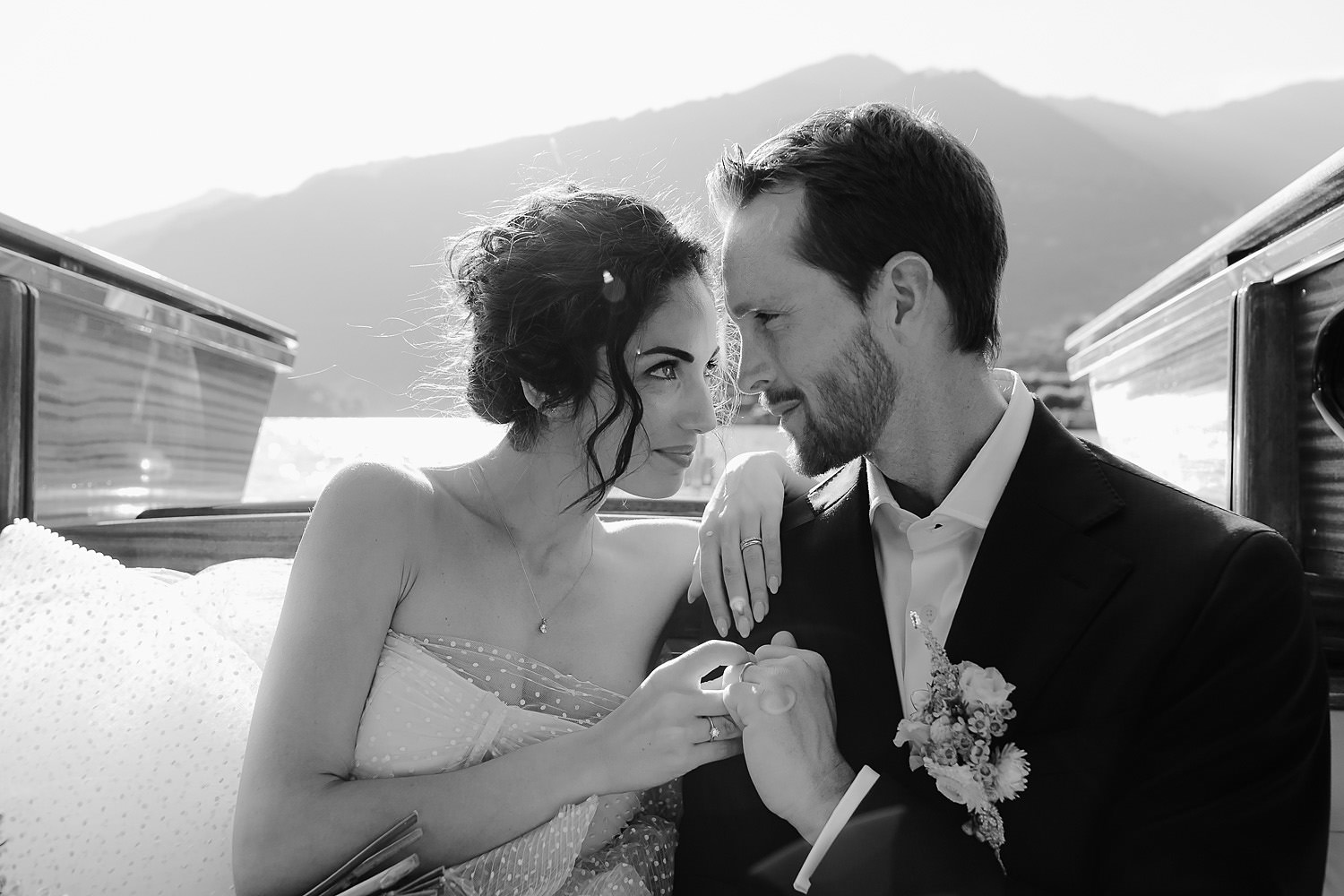 villa balbiano wedding photographer lake como best portrait boat bridal couple