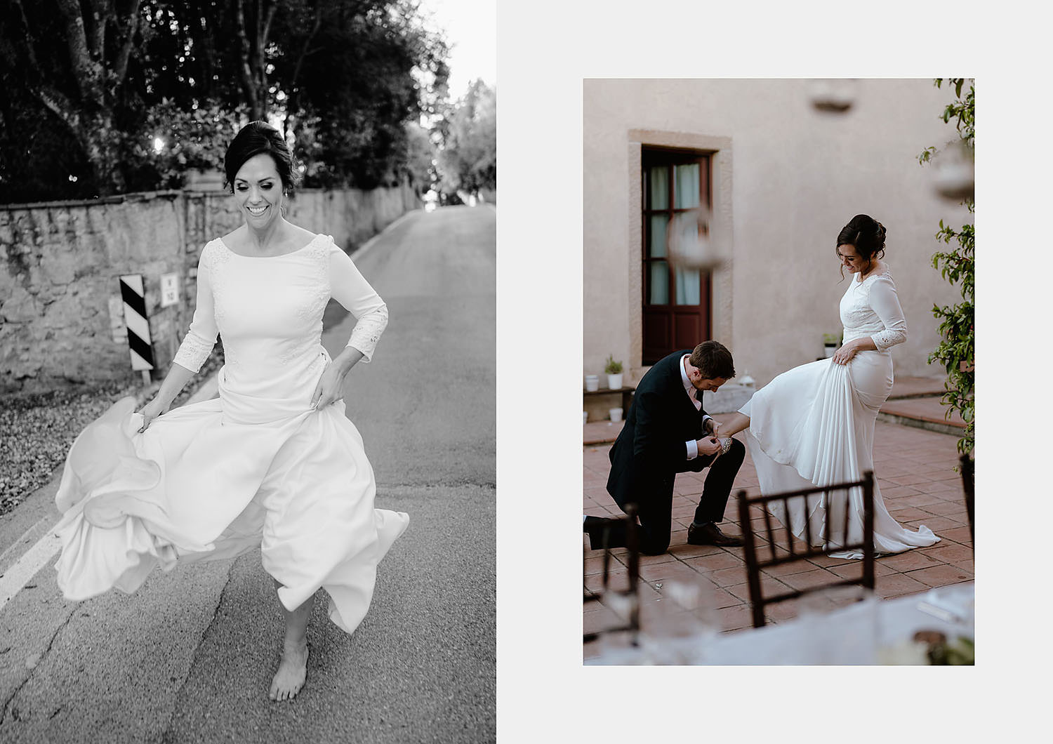 relaxing countryside wedding in tuscany intimate romantic untouched couple portrait