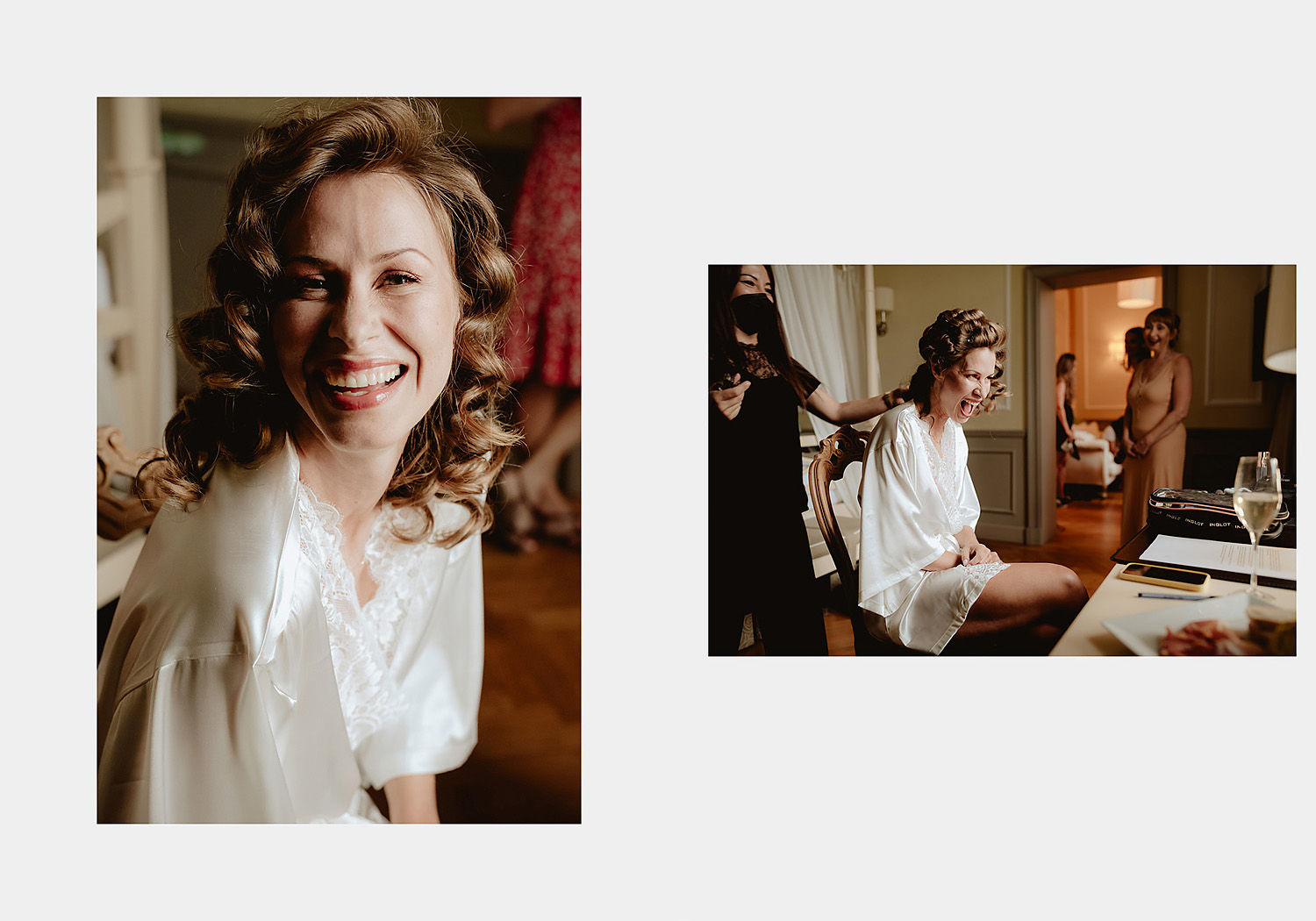 intimate micro wedding in tuscany bride getting ready