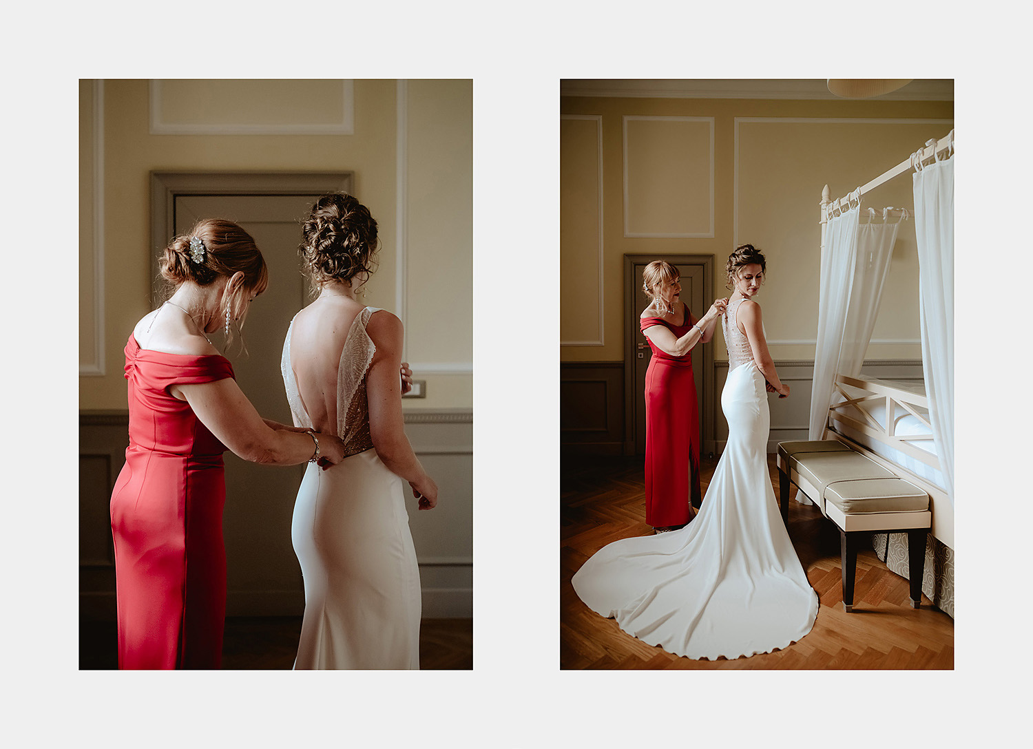 intimate micro wedding in tuscany bride getting ready photographs