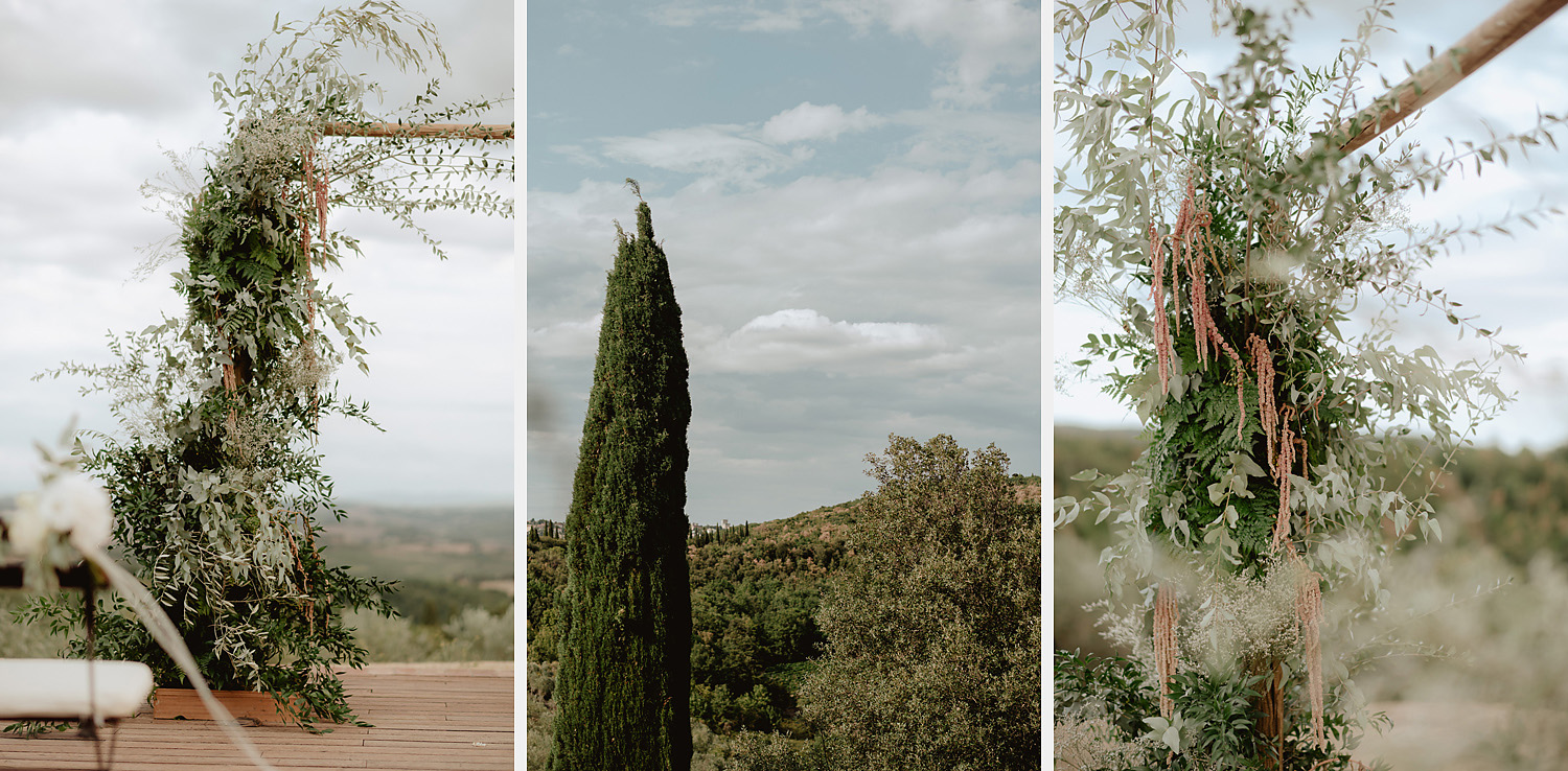 intimate micro wedding in tuscany rustic outdoor ceremony details photos
