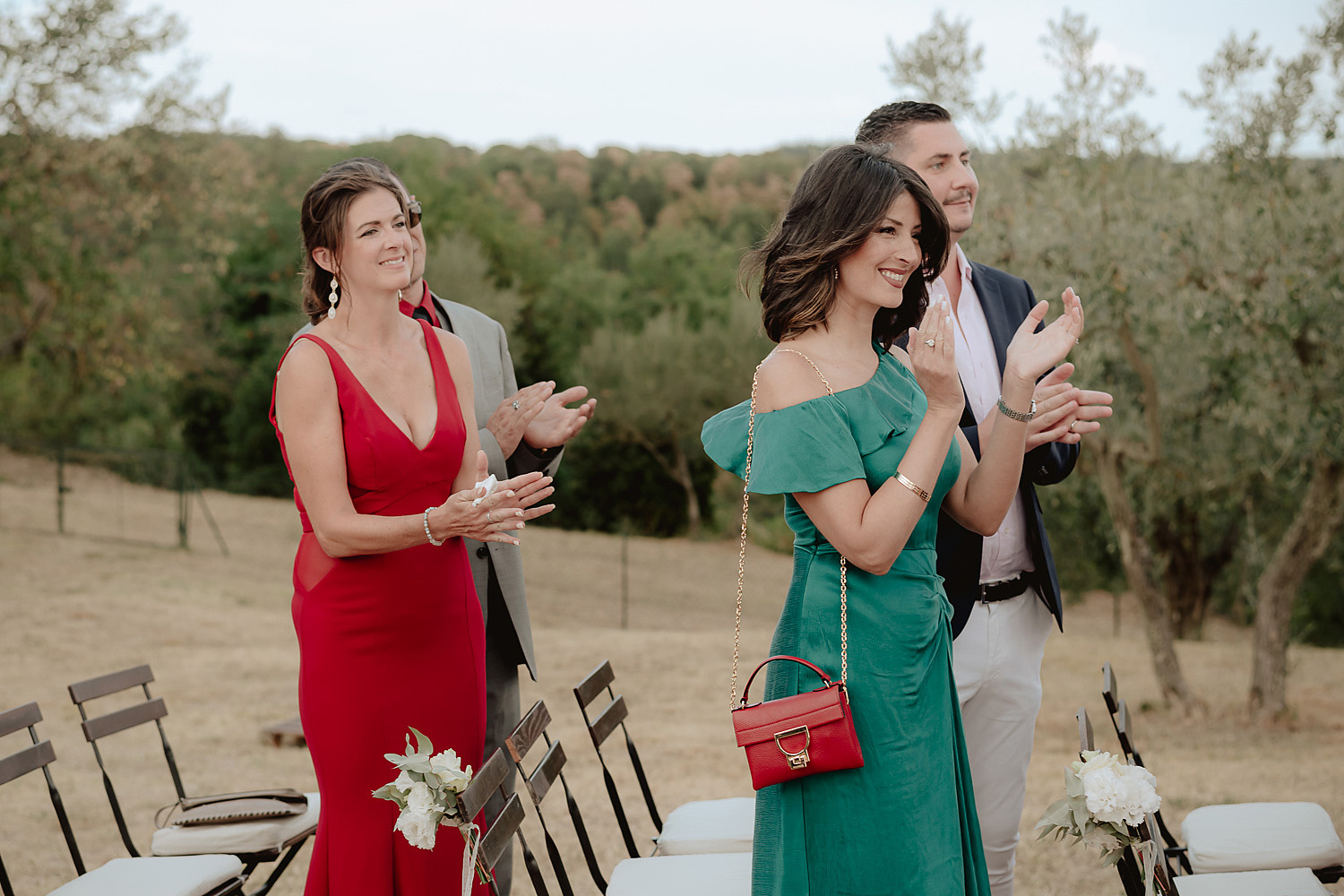 intimate micro wedding in tuscany rustic outdoor ceremony photographs