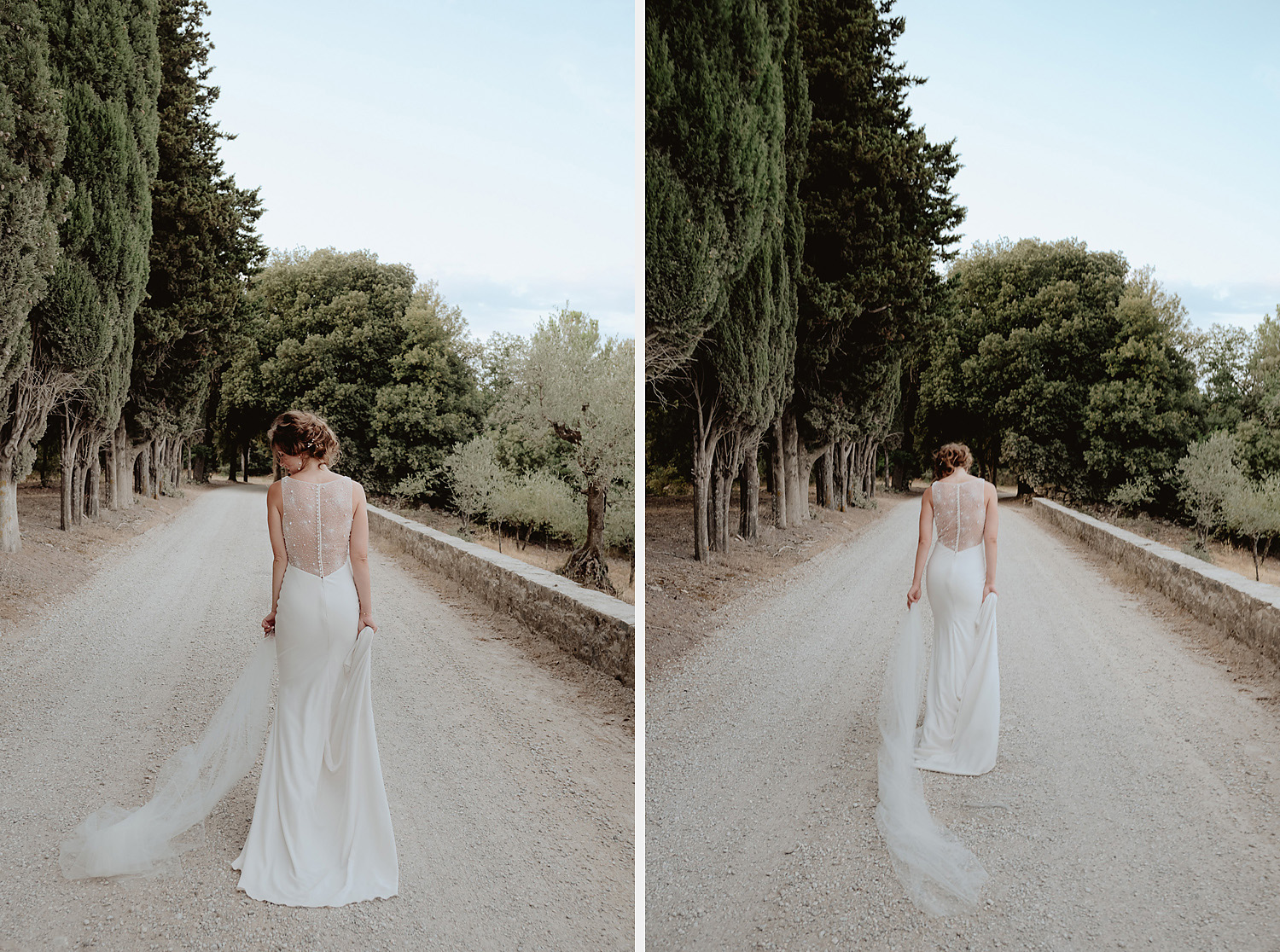 intimate micro wedding in tuscany modern editorial bride portroaits