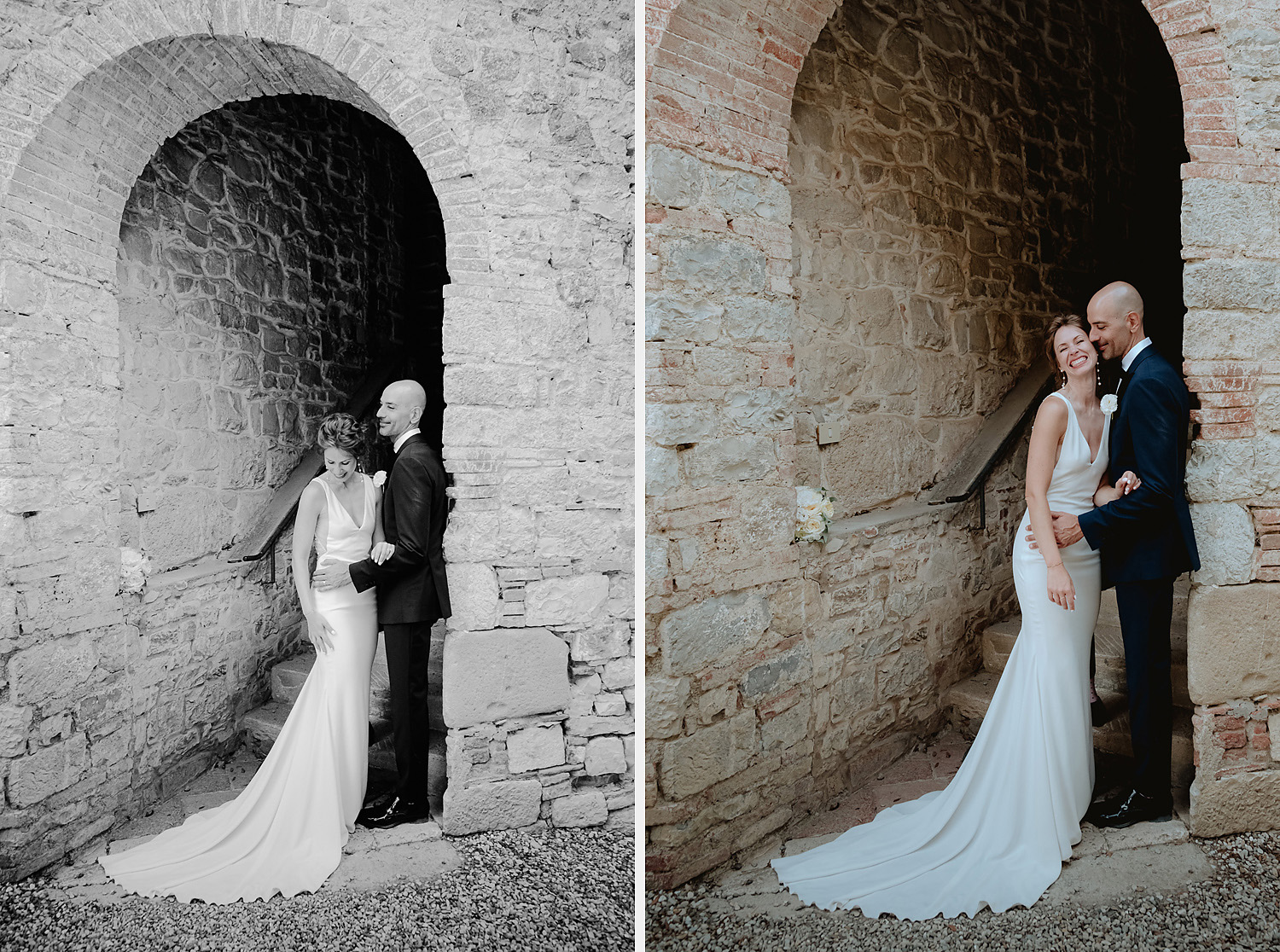 editiorial intimate micro wedding in tuscany modern bride groom photos