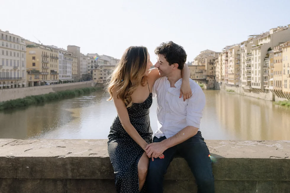 Sunrise couple photography session in Florence